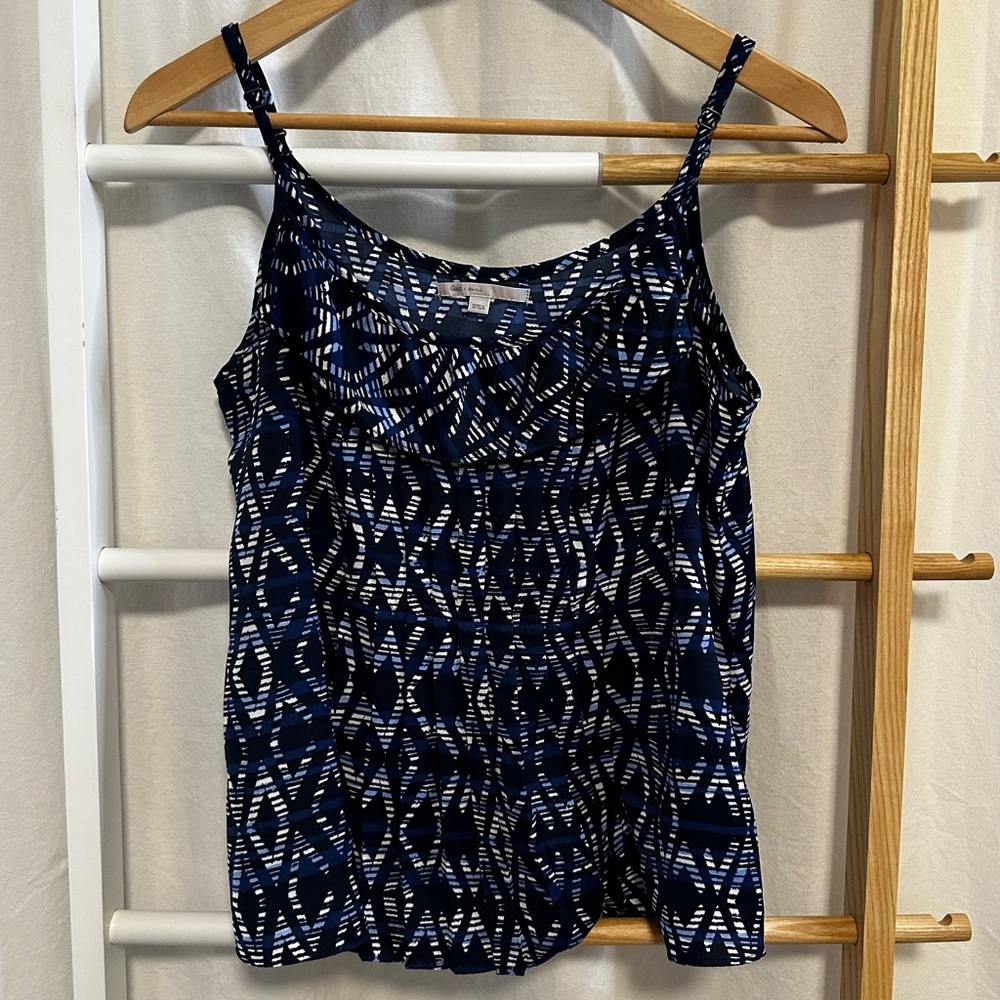 Gap - Blue Geo Camisole with adjustable straps, S